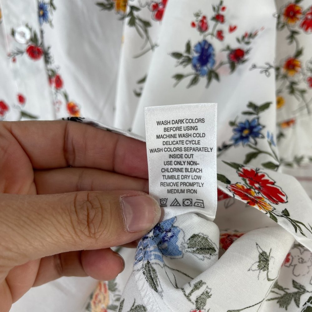 Woman Within Printed Three-Quarter Sleeve Shirt - Picture 6 of 11